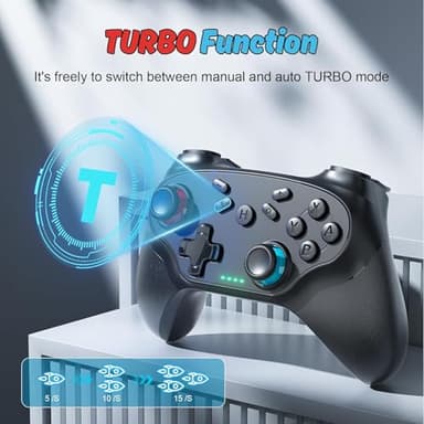 Wireless for Nintendo Switch Controller, for Switch 2/1 Lite/OLED/PC/Android/IOS, for Switch Controllers with, Dual Vibration, Screenshot Function, Bluetooth, Turbo Function 2 Pack - Image 3