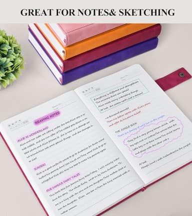 PAIBAS 365 Page Thick Lined Journal Notebook for Men Women, B5 Large Leather Journals for Writing, Hardcover Notebooks for Work, School, Note Taking, Business, Travel Diary, College Ruled 7.6" x 10" - Image 4