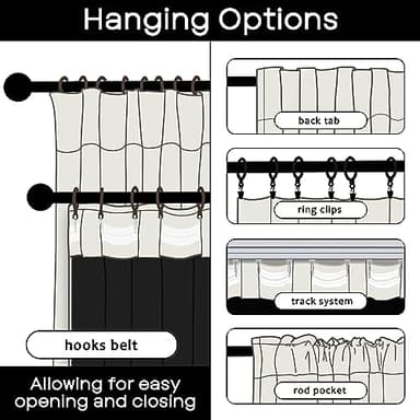 PANELSBURG 90 Inch Blackout Drapes for Nursery Girl Boy Neutral Curtains for Living Room Bedroom Light Grey Black Out Curtains 90 Inch Long Thermal Drapes - Image 6