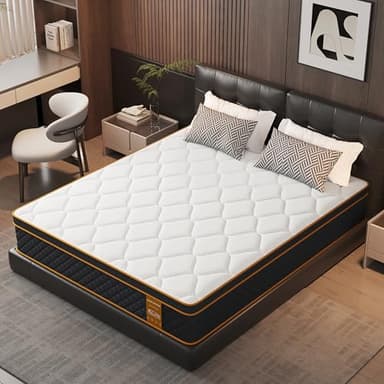 Qabefy Queen Mattress, 12 Inch Memory Foam Hybrid Mattress in a Box, Medium Firm and Individually Pocket Springs - Pressure Relief, CertiPUR-US Certified, Motion Isolation - Image 2