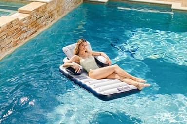 Corona Adirondack Pool Chair Float - Back, Leg, & Arm Rests, and Cup Holder - Pool Floating Chair for Adults - Image 6