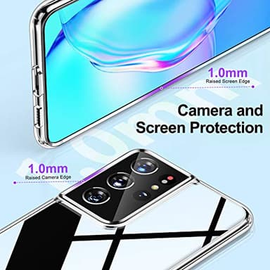 HOOMIL Case for Samsung Galaxy S21 Ultra (ONLY 6.8-Inch), Non-Yellowing, Drop Protection, Anti-Scratch Transparent Hard Back Phone Cover - Crystal Clear - Image 6