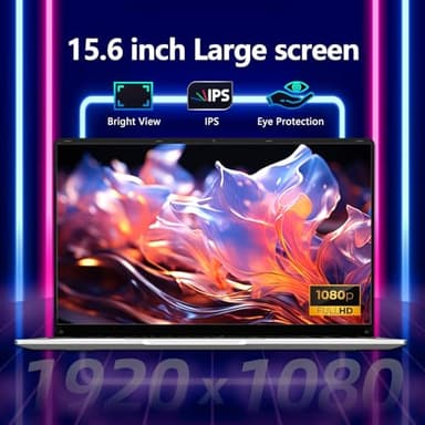 2025 Gaming Laptop,15.6 inch Traditional Laptops N4000, Laptop with 12 GB RAM, 256 GB SSD,Slim Light Netbook WiFi5 Mini-HDMI 180 Angle Opening BT5.0, Thin and Light Laptop For Student Business Work - Image 4
