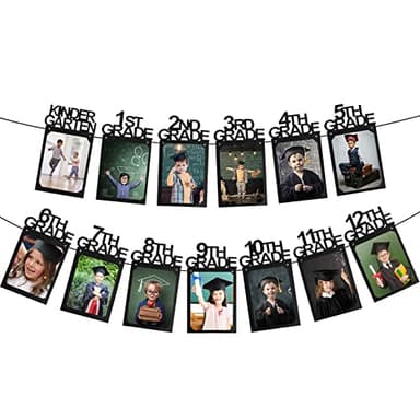Graduation Photo Banner for Party Decoration, Including Kindergarten to 12th Grade Picture Banner Middle High School College Graduation Party Supplies - Image 8
