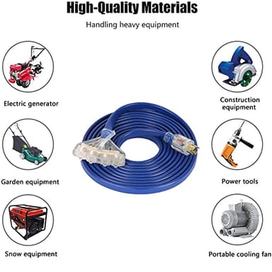 S7 25 Feet Heavy Duty Generator Adaptor Extension Cord,Locking Cord,NEMA L14-30P/Four 5-20R, 4 Prong 10 Gauge Flexible Generator Cable - Image 2