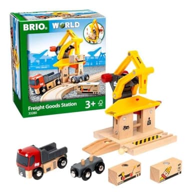 BRIO World - 33280 Freight Goods Station | Versatile Toy Train Set for Kids | Interactive Play | Sustainable Wood Construction | Ideal for Toddlers Aged 3 and Up - Image 1