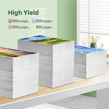 902XL Ink Cartridges for HP Printers Replacement for HP 902XL Ink Cartridges Combo Pack HP902XL Works for OfficeJet 6958 6962 6950 Pro 6978 6968 6975 Printer T0A39AN 4-Pack, Cyan Magenta Yellow Black - Image 3