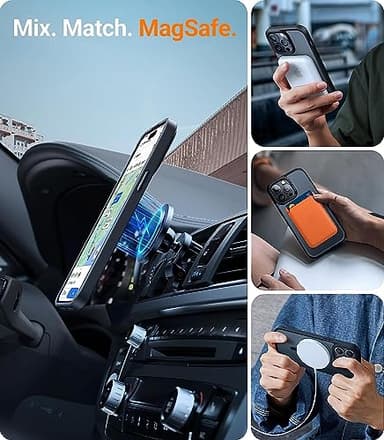 TORRAS for iPhone 13 Pro Max Case [Fit for MagSafe][12FT Military Grade Drop Tested] Magnetic Translucent Shockproof Slim Tough Anti-Fingerprint Case for iPhone 13 Pro Max, Black - Image 2
