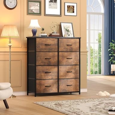 DWVO 8-Drawer Fabric Dresser, Furniture Storage Tower Cabinet, Organizer for Bedroom, Living Room, Hallway, Closet - Image 4