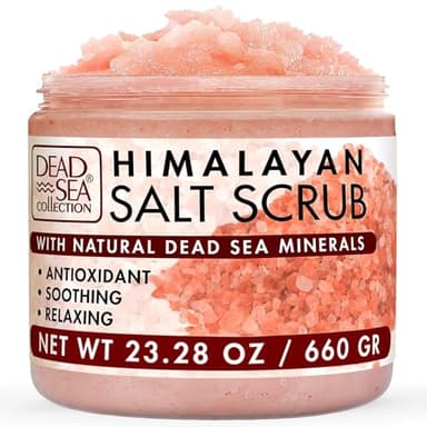 Dead Sea Collection Himalayan Salt Scrub – Exfoliating Body Scrub for Women – Moisturizing and Nourishing Skin – with Pure Oils and Dead Sea Minerals (23.28 Oz) - Image 1