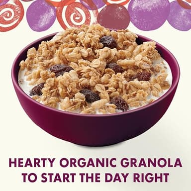 Cascadian Farm Organic Granola, Cinnamon Raisin Cereal, Resealable Pouch, 11 oz - Image 3