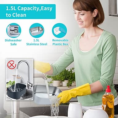 CHARMDOO Electric Lunch Box, Food Warmer Heater 12V 24V 110V, 80W Faster Heated Lunch Box for Car/Truck/Home Portable Heating Boxes with 1.5L 304 SS Container Fork & Spoon - Image 6