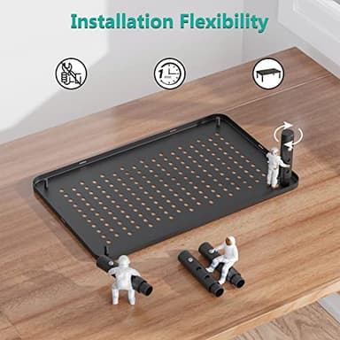 WALI Computer Monitor Stand for Desk, Adjustable Laptop Riser, Desk Monitor Stand Underneath Storage for Office, Home, School Supplies (STT003), 1 Pack, Black - Image 7