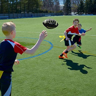 Franklin Sports Kids Football - Playbook Junior Football with Play Diagrams - Small Youth Football with Soft Cover - Black 10"x6" - Image 8
