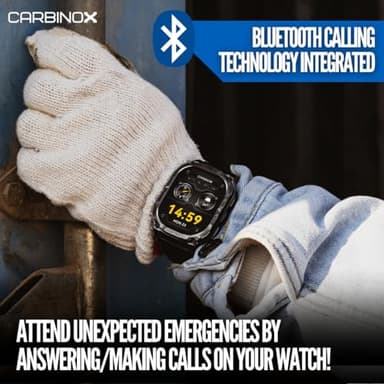 CARBINOX Vortex Smartwatch (Answer/Make Calls), Military-Grade Rugged Fitness Tracker, IP69K Waterproof, Sport Design for Active Lifestyles - Image 4