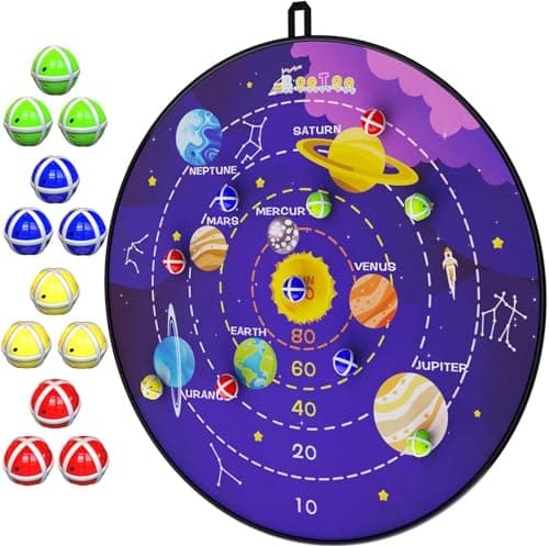 29" Large Dart Board for Kids, BooTaa Kids Dart Board with 12 Sticky Balls, Boys Toys, Indoor/Sport Outdoor Fun Party Play Game Toys, Birthday Gifts for 3 4 5 6 7 8 9 10 11 12 Year Old Boys Girls - Image 1