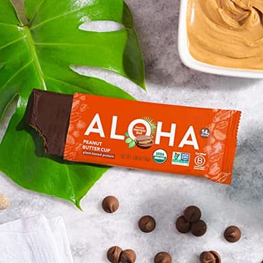 ALOHA Organic Plant Based Protein Bars - 3 Flavor Variety Pack - 12 Count, 1.98oz Bars - Vegan Snacks, Low Sugar, Gluten-Free, Low Carb, Paleo, Non-GMO, Stevia-Free, No Sugar Alcohol Sweeteners - Image 7