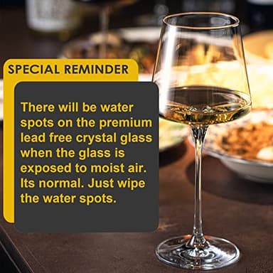 coccot Wine Glasses Set of 6,Crystal White Wine Glasses,Red Wine Glass Set,Long stem Wine Glasses,Clear Lead-Free Premium Blown Glassware (18.5oz,6 pack) - Image 6