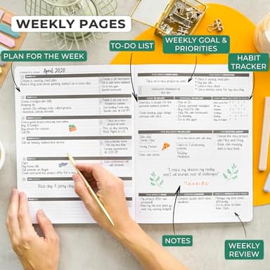 Clever Fox Planner PRO – Weekly & Monthly Life Planner to Increase Productivity, Time Management and Hit Your Goals, 8.5x11″ (Emerald) - Image 3