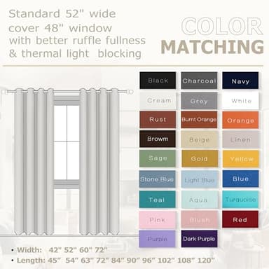 KOUFALL Christmas Curtains for Living Room,Black Out Curtain 96 Inches Long 2 Panel Set Red Blackout Decorative Window Treatments Thermal Curtains for Winter Insulated - Image 3