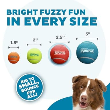 Outward Hound Squeaker Ballz 4-Pack Tennis Ball Dog Toys with Squeaker, Interactive Fetch Play for Pets Under 50 lbs, Training Balls for Indoor & Outdoor Exercise, Medium, 2.5-inch - Image 4
