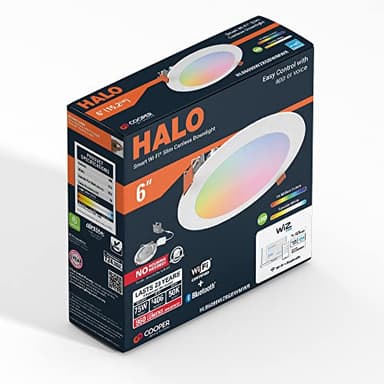 HLB6099WZRGBWMWR: HALO 6” Smart Wi-Fi Slim Canless LED Downlight Powered by WiZ Pro, Dimmable Full Color with Smart Home Integration - Image 11