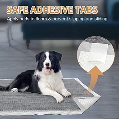 HIDOGGYLD Dog Pee Pads Extra Large 28" x 34", 30 Count, Activated Carbon Charcoal Puppy Pads XL, Potty Pads for Dogs with Adhesive Sticky Tape, Disposable Training Bed Pads for Pets, Doggies, Cats - Image 4