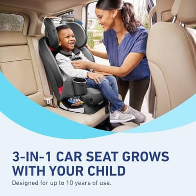 Graco TriRide 3-in-1 Convertible Car Seat - Highback Booster, Forward & Rear Facing modes, Suitable from Newborn to Preschooler, Perfect for Long Journeys in Redmond Color - Image 7