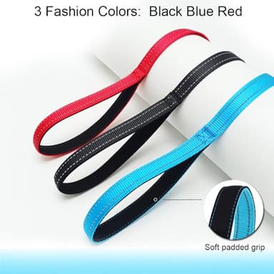 YUCFOREN 10FT 15FT 20FT Anti-Choke Long Slip Lead Dog Leash, 3/4" Wide Nylon Reflective Leash No Pull Training Lead for Medium Large Dogs (15FT * 3/4" Blue) - Image 4