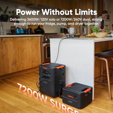 Jackery HomePower 3600 Plus Portable Power Station, 3600W AC Output, 3584Wh LFP Solar Generator, Expandable up to 43kWh, Essential Home Backup for Home Use, Emergencies, RV (Solar Panel Optional) - Image 9