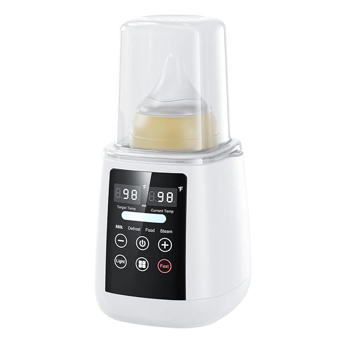 Bottle Warmer, 10-in-1 Fast Heating Bottle Warmer with Accurate Temp Control, Defrost, Sterilize, Keep Warm & Food Heating, for All Bottles, Breastmilk & Formula, with Night Light & LED Display - Image 1