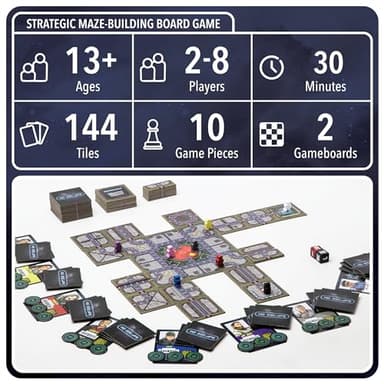 No Escape Board Game - Strategy Board Games for Adults, Family Games, Party Games. Unique Strategic Space Sabotage Traitor Maze Game with Tiles - Fun for Kids, Teenagers, Adults. 2 to 8 Players. - Image 3