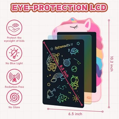 Unicorn Toys LCD Writing Tablet for Girls Kids, Colorful Toddler Toys Drawing Board, Educational Kid Toys Doodle Pad Toys for 3 4 5 6-12 Years Old Girls Boys Birthday Party Christmas Gift, 8.5 Inch - Image 6