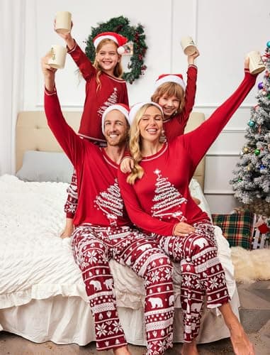 Ekouaer Family Matching Christmas Pajama Sets Christmas Pajamas Holiday Family Matching PJ Sets - Image 2