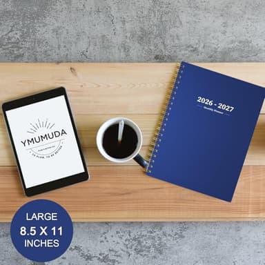 Ymumuda 2026 Planner-2 Year Monthly Planner 2026-2027, JAN.2026 - DEC.2027, 8.5" x 11", 26-27 Monthly Calendar,Large Planner with Spiral Bound, 24 Months Perfect for School Office Schedule - Dark Blue - Image 7