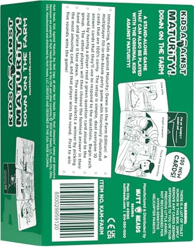Kids Against Maturity Card Game (Farm Edition) - Image 2