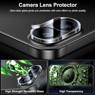 Esanik [2+2 Pack for iPhone 16 Privacy Screen Protector – Anti-Spy Tempered Glass & Camera Lens Cover, Military-Grade 9H Hardness, Anti-Scratch, Flawless Fit Tray - Image 5