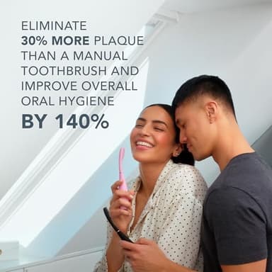 FOREO ISSA 3 Bundle - Ultra-Hygienic 4-in-1 Silicone Sonic Electric Toothbrush + 2 x ISSA Hybrid Wave Brush Head - White Teeth, Clean Gums, Cheeks & Tongue, Soft Toothbrush - Black - Image 7