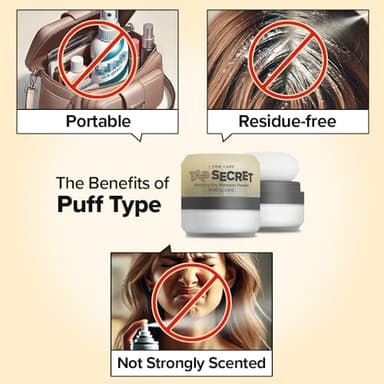 I DEW CARE Tap Secret Dry Shampoo Powder with Biotin - Tap Secret Original | Strengthening & Volumizing, Refillable, Travel size, Non-aerosol, Brunette, Korean Ginseng, Dry Shampoo for Women, 0.24 Oz - Image 8