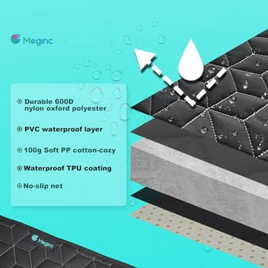 Meginc Dog Car Seat Covers for Back Seat, Waterproof Back Seat Covers for Ford Explorer/Subaru Outback/Honda Pilot, Heavy Duty Non Slip Back Seat Cover for Dogs in Car, Easy Clean Car Seat Protector - Image 4