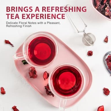 Soeos Organic Hibiscus Flower Herbal Tea, 1lb (16oz), Whole Dried Petals, Bold Tart Flavor, Caffeine-Free & Naturally Refreshing, Perfect for Iced Tea, Hot Infusions, and Floral Blends - Image 6