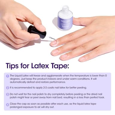 Gellen Gel Polish Remover Kit - Gel Nail Polish Remover with Latex Tape Peel Off Liquid and Manicure Tools, Quick & Easy Gel Polish Remover in 2-5 minutes, No Damage to Nails - Image 4