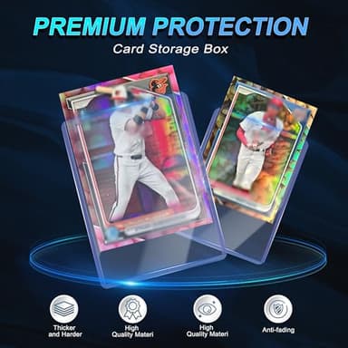 400 Card Sleeves Top Loaders for Cards,3"X4" Baseball Card Protectors,Premium Toploaders for Cards,Hard Plastic Card Holder for Trading Sports Football Game Cards (200 Hard Sleeves+200 Penny Sleeves) - Image 4