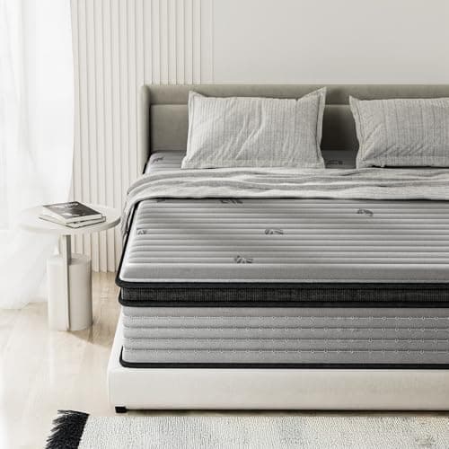 MixDeer Queen Mattress 12inch in a Box,Memory Foam Hybrid Mattress with Pocket Springs and Zoned Support for Back & Lumbar Pressure Relief,Motion Isolation and Edge Support -CertiPUR-US(12 Inch,Queen) - Image 1