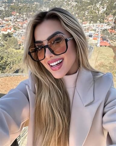 GUVIVI Retro Oversized Aviator Sunglasses for Women Men Square Semi-Rimless Double Bridge Sun Glasses 70s Trendy Shades Pilot-style Brown Pink - Image 3