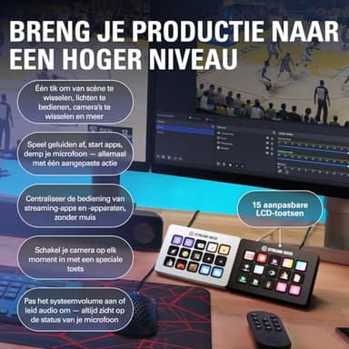 Elgato Stream Deck MK.2 White – Studio Controller, 15 macro keys, trigger actions in apps and software like OBS, Twitch, ​YouTube and more, works with Mac and PC - Image 3