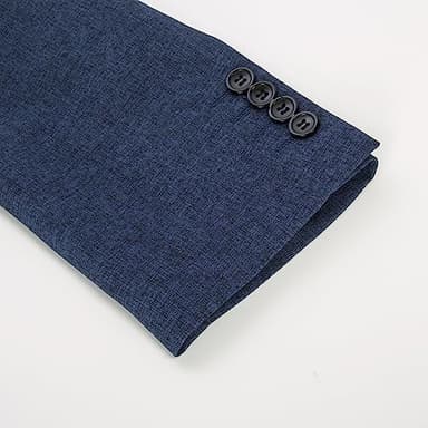 Mens Casual Sport Coats Two Button Suit Jacket with Pockets Lightweight Sport Coat Blazer Navy - Image 6