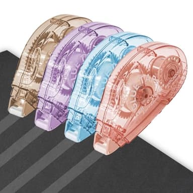 Glue Tape for Scrapbooking, Scrapbook Tape 4 Pcs, Double Sided Tape Roller for Crafts, 26 Ft x 0.31 In Tape Runner, Junk Journal Supplies, Scrapbook Supplies & Craft, Photo, Tape for Gift Wrapping. - Image 8