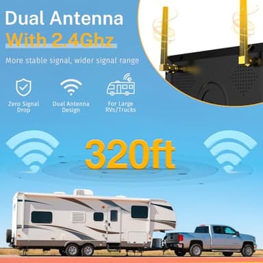 RV Backup Camera Wireless Easy Install: Plug & Play for Furrion Pre-Wired RVs - 7″ HD Touch Key Monitor, 1080P DVR, 4-Channel Split-Screen, Night Vision, IP69K Waterproof AMTIFO A7 - Image 5