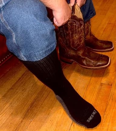 Dickies Men's Dri-Tech Moisture Control Boot-Length Socks, 6 & 12 Pairs, Sizes L-XL, Black (12 Pairs), Large - Image 4